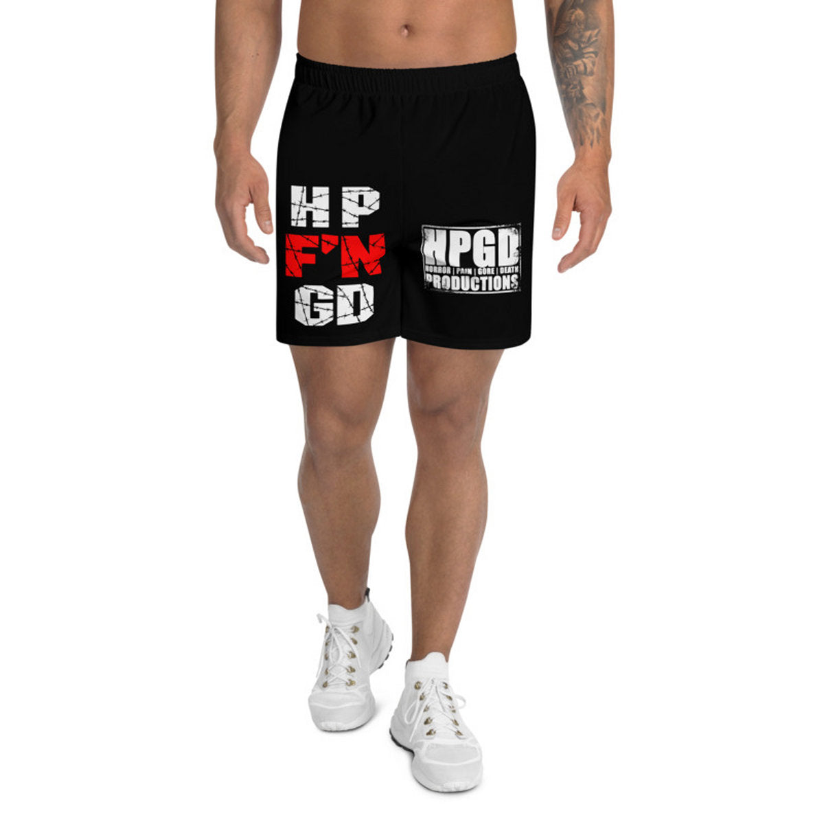 HORROR PAIN GORE DEATH PRODUCTIONS - HP F'N GD Athletic Shorts with Po