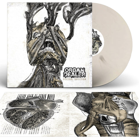 ORGAN DEALER - Visceral Infection LP (White w/ Black Marble) LTD To 77