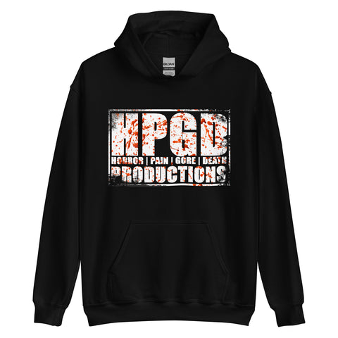 HORROR PAIN GORE DEATH PRODUCTIONS - HPGD Blood Spatter Logo Hoodie