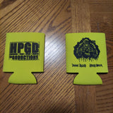 HORROR PAIN GORE DEATH PRODUCTIONS - HPGD Drink Blood Bleed Beer Yellow Koozie