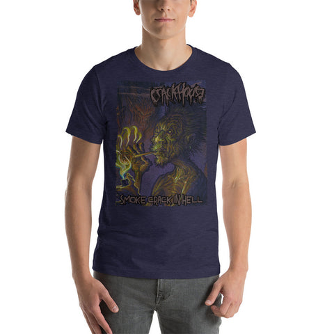 CRACK HOUSE - Smoke Crack In Hell Midnight Navy T-Shirt