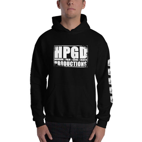 HORROR PAIN GORE DEATH PRODUCTIONS - HPGD Logo Hoodie w/ Sleeve Prints